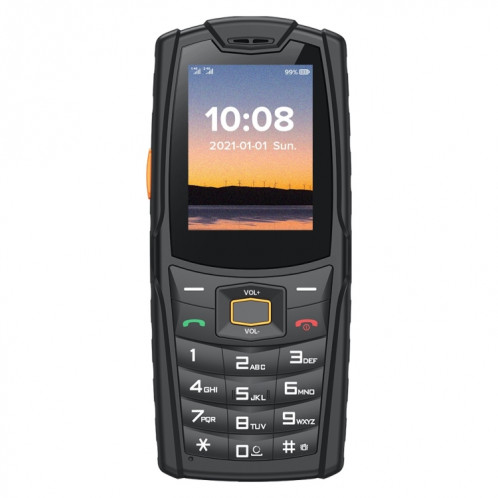 [Entrepôt HK] Téléphone robuste 4G AGM M6 4G, version de l'UE, IP68 / IP69K / MIL-STD-810G imperméable anti-poussière anti-poussière, batterie de 2500 mAh, 2,4 pouces, réseau: 4g, bt, fm, torche (noir) SA669B1202-011
